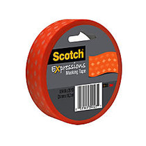 Scotch; Expressions Masking Tape, 3 inch; Core, 1 inch; x 720 inch;, Orange Diamond