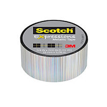 Scotch; Expressions Metallic Tape, 1 inch; Core, 0.75 inch; x 200 inch;, Silver Rain