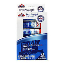 Elmer's; Extra Strength Permanent Washable Glue Sticks, 0.88 Oz, Light Blue, Pack Of 12