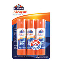 Elmer's; Office Strength Glue Sticks, All Purpose, 0.77 Oz., Clear, Pack Of 3