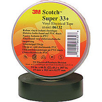 3M; 33+ Electrical Tape, 3/4 inch; x 66', Black, Case Of 100