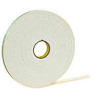 3M; 4462 Double Sided Foam Tape, 1/2 inch; x 72 Yd., 1/32 inch;, White, Case Of 18