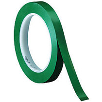 3M&trade; 471 Vinyl Tape, 3 inch; Core, 0.25 inch; x 36 Yd., Green, Case Of 144