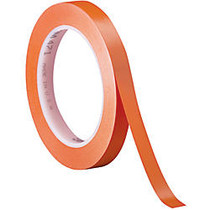 3M&trade; 471 Vinyl Tape, 3 inch; Core, 0.25 inch; x 36 Yd., Orange, Case Of 3