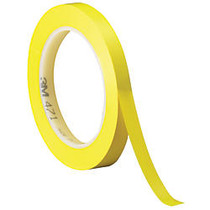 3M&trade; 471 Vinyl Tape, 3 inch; Core, 0.25 inch; x 36 Yd., Yellow, Case Of 144