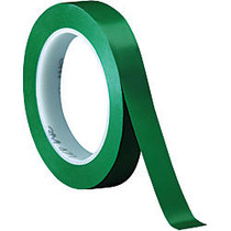 3M&trade; 471 Vinyl Tape, 3 inch; Core, 0.5 inch; x 36 Yd., Green, Case Of 72