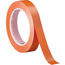 3M&trade; 471 Vinyl Tape, 3 inch; Core, 0.5 inch; x 36 Yd., Orange, Case Of 72