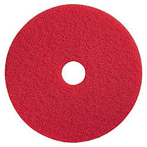 Genuine Joe Floor Pads, Flexible Buffing, 13 inch;, Red, Pack Of 5