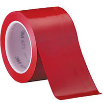 3M&trade; 471 Vinyl Tape, 3 inch; Core, 3 inch; x 36 Yd., Red, Case Of 12