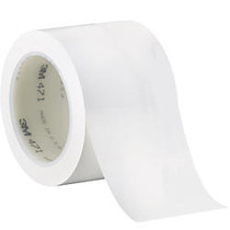 3M&trade; 471 Vinyl Tape, 3 inch; Core, 3 inch; x 36 Yd., White, Case Of 3