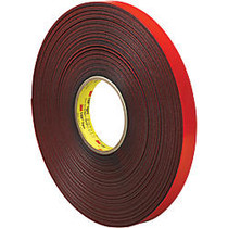 3M&trade; VHB&trade; 4611 Tape, 1.5 inch; Core, 0.75 inch; x 5 Yd., Gray/Red