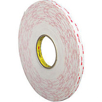 3M&trade; VHB&trade; 4952 Tape, 1.5 inch; Core, 0.5 inch; x 5 Yd., White