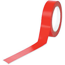 BOX Packaging Solid Vinyl Safety Tape, 3 inch; Core, 1 inch; x 36 Yd., Red, Case Of 3