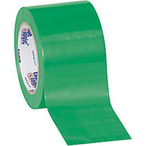 BOX Packaging Solid Vinyl Safety Tape, 3 inch; Core, 3 inch; x 36 Yd., Green, Case Of 3