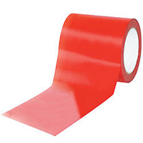BOX Packaging Solid Vinyl Safety Tape, 3 inch; Core, 4 inch; x 36 Yd., Red, Case Of 12