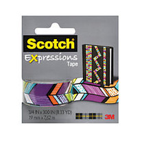 Scotch; Expressions Tape, 3/4 inch; x 300 inch;, Blue Green