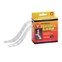 Hygloss Hook-And-Loop Coins, 0.6 inch;, White, 100 Coins Per Pack, Set Of 2 Packs