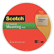 Scotch; Double-Sided Foam Mounting Tape, 1/2 inch; x 36 Yards, Off White