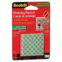 Scotch; Permanent Foam Mounting Squares, 1 inch; x 1 inch;, Pack Of 16