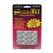 Stikkiworks Co. StikkiWAX; Adhesive, 7.69 Oz, 6 Sticks Per Pack, Set Of 6 Packs