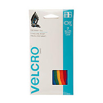 VELCRO; Brand GET-A-GRIP; Straps, 1/2 inch; x 8 inch;, Assorted Colors, Pack Of 7