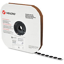 VELCRO; Brand Hook & Loop Sticky Back Coins - 0.75 inch; Width - Adhesive Back - 1028 / Roll - Black