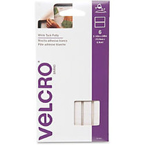 VELCRO; Brand Putty Adhesive - 0.50 inch; Width x 0.50 inch; Length - Adhesive Backing - 6 / Pack - White