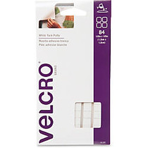 VELCRO; Brand Putty Adhesive - 0.50 inch; Width x 0.50 inch; Length - Adhesive Backing - 84 / Pack - White