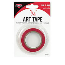 COSCO Art Tape, 1/4 inch;W, Gloss Red