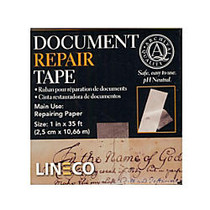 Lineco Document Repair Tape, 1 inch; x 35', Pack Of 2