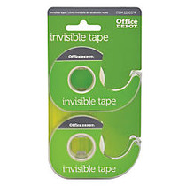Office Wagon; Brand Invisible Tape In Dispensers, 3/4 inch; x 600 inch;, Pack Of 2