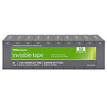 Office Wagon; Brand Invisible Tape, 3/4 inch; x 1000 inch;, Pack Of 10