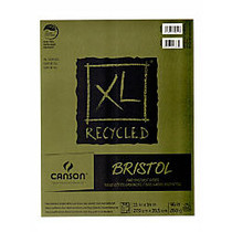 Canson XL Recycled Bristol Pad, 11 inch; x 14 inch;, Fold-Over, Pad Of 25 Sheets