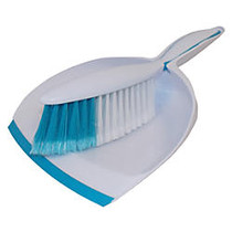 Continental Dustpan And Broom Set, 9 inch;, Blue/White