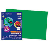 Riverside; Groundwood 100% Recycled Construction Paper, 12 inch; x 18 inch;, Holiday Green, Pack Of 50