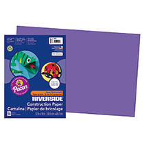 Riverside; Groundwood 100% Recycled Construction Paper, 12 inch; x 18 inch;, Violet, Pack Of 50