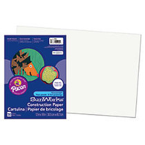 SunWorks; Construction Paper, 12 inch; x 18 inch;, White, Pack Of 50