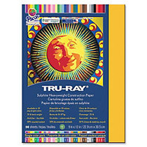 Tru-Ray Heavyweight Construction Paper - 12 inch; x 9 inch; - 76 lb Basis Weight - 50 / Pack - Gold - Sulphite