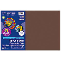 Tru-Ray; 50% Recycled Construction Paper, 12 inch; x 18 inch;, Dark Brown, Pack Of 50