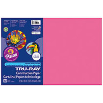 Tru-Ray; 50% Recycled Construction Paper, 12 inch; x 18 inch;, Light Red, Pack Of 50