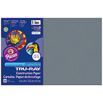 Tru-Ray; 50% Recycled Construction Paper, 12 inch; x 18 inch;, Slate, Pack Of 50