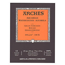 Arches Watercolor Pads, 9 inch; x 12 inch;, Rough, 140 Lb, White, Pack Of 2