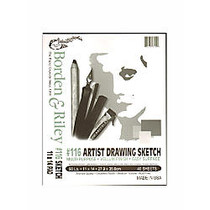 Borden & Riley #116 Artist Drawing/Sketch Vellum Pads, 11 inch; x 14 inch;, 40 Sheets Per Pad, Pack Of 2 Pads