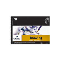 Canson Pure White Drawing Pads, 14 inch; x 17 inch;, 24 Sheets, Pack Of 2