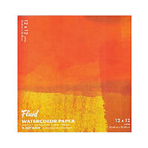 Global Art Fluid Watercolor Block, 12 inch; x 12 inch;, White