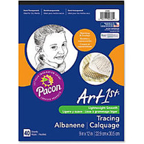Pacon; Art1st; Tracing Pad, 9 inch; x 12 inch;, 40 Sheets