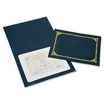 SKILCRAFT; Certificate/Document Cover, 8 1/2 inch; x 11 inch;, 8 inch; x 10 inch;, A4, Blue/Gold, Pack Of 5 (AbilityOne 7510-01-519-5771)