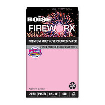 Boise Fireworx Multi-Use Color Paper, Legal Size Paper, 20 Lb, 30% Recycled, Powder Pink, 500 Sheets