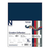 Neenah Textured Linear Cover Paper, Letter Size Paper, 80 lb, Assorted Colors, 40 Sheets