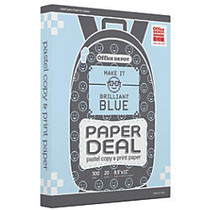 Office Wagon; Brand School Copy Paper, Letter Size Paper, 20-Lb, Blue, Pack Of 300 Sheets